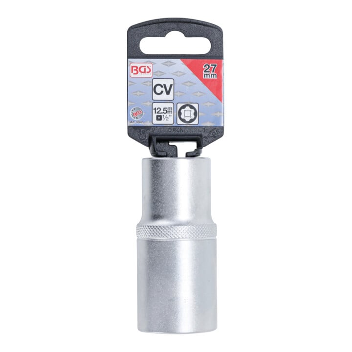 BGS Steckschlüssel-Einsatz Super Lock, tief 9362, Antrieb Innenvierkant 12,5 mm (1/2"), SW 27 mm
