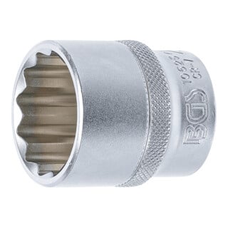 BGS Steckschlüssel-Einsatz Zwölfkant 10625, Antrieb Innenvierkant 12,5 mm (1/2"), SW 28 mm