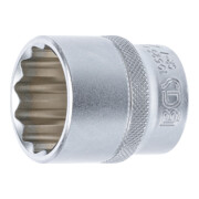 BGS Steckschlüssel-Einsatz Zwölfkant 10625, Antrieb Innenvierkant 12,5 mm (1/2"), SW 28 mm