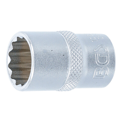 BGS Steckschlüssel-Einsatz Zwölfkant 10637, Antrieb Innenvierkant 12,5 mm (1/2"), SW 17 mm