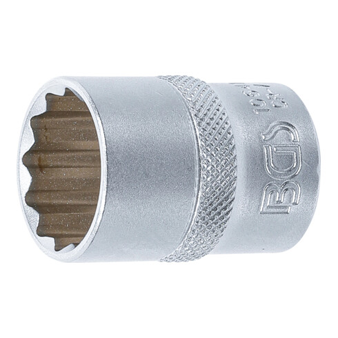 BGS Steckschlüssel-Einsatz Zwölfkant 10641, Antrieb Innenvierkant 12,5 mm (1/2"), SW 21 mm