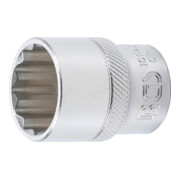 BGS Steckschlüssel-Einsatz Zwölfkant 10642, Antrieb Innenvierkant 12,5 mm (1/2"), SW 22 mm