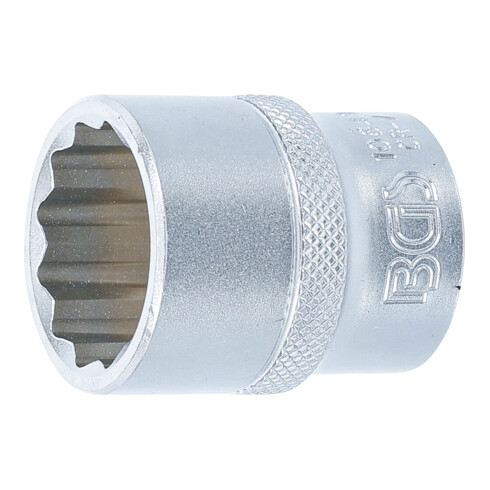 BGS Steckschlüssel-Einsatz Zwölfkant 10643, Antrieb Innenvierkant 12,5 mm (1/2"), SW 23 mm