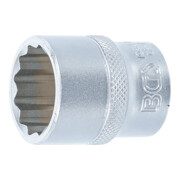 BGS Steckschlüssel-Einsatz Zwölfkant 10643, Antrieb Innenvierkant 12,5 mm (1/2"), SW 23 mm
