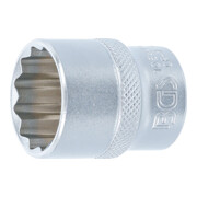 BGS Steckschlüssel-Einsatz Zwölfkant 10644, Antrieb Innenvierkant 12,5 mm (1/2"), SW 24 mm