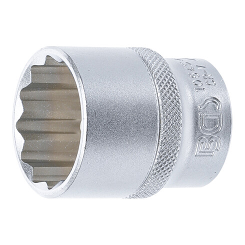 BGS Steckschlüssel-Einsatz Zwölfkant 10645, Antrieb Innenvierkant 12,5 mm (1/2"), SW 27 mm