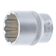 BGS Steckschlüssel-Einsatz Zwölfkant 10645, Antrieb Innenvierkant 12,5 mm (1/2"), SW 27 mm