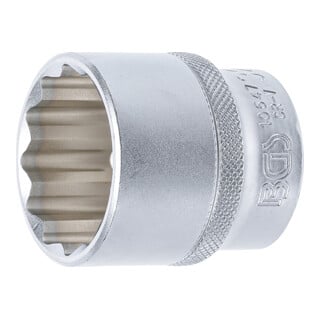 BGS Steckschlüssel-Einsatz Zwölfkant 10647, Antrieb Innenvierkant 12,5 mm (1/2"), SW 32 mm