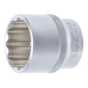 BGS Steckschlüssel-Einsatz Zwölfkant 10647, Antrieb Innenvierkant 12,5 mm (1/2"), SW 32 mm