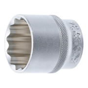 BGS Steckschlüssel-Einsatz Zwölfkant 10648, Antrieb Innenvierkant 12,5 mm (1/2"), SW 34 mm