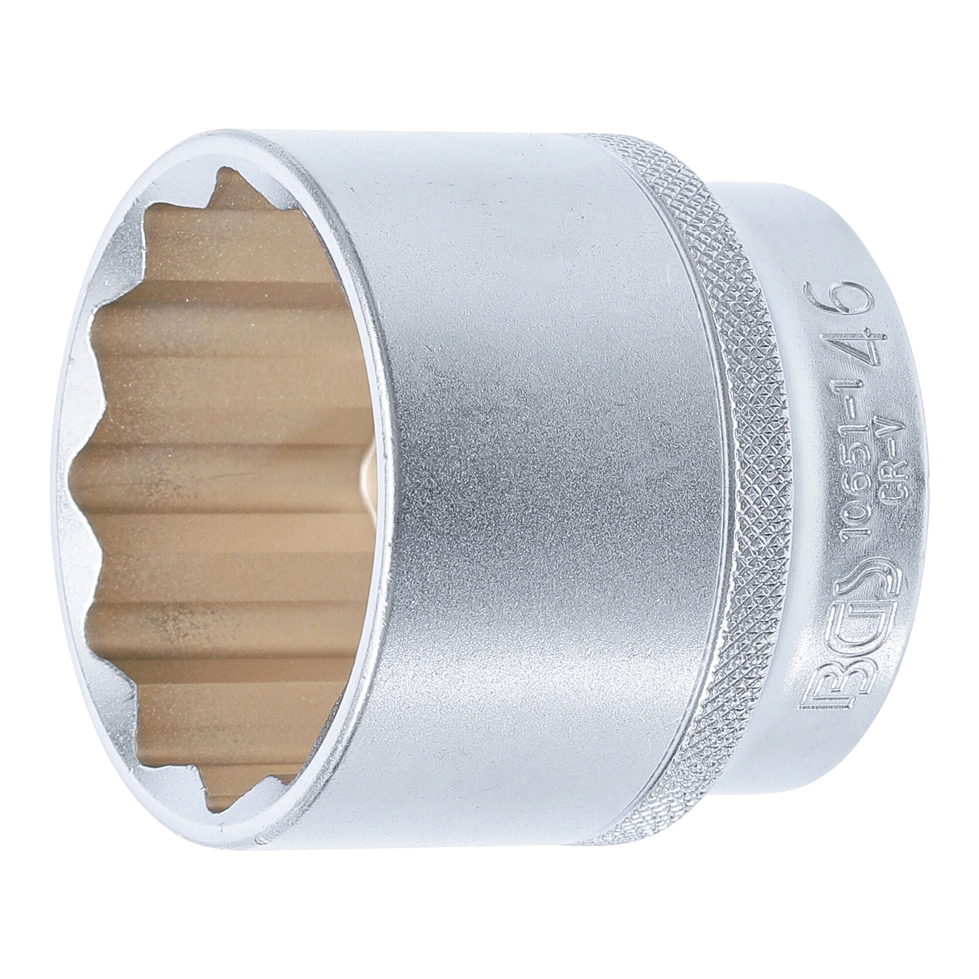 BGS Steckschlüssel-Einsatz Zwölfkant 10651-1, Antrieb Innenvierkant 12,5 mm (1/2"), SW 46 mm ; BGS technic