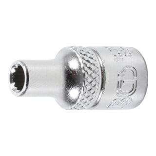 BGS Steckschlüssel-Einsatz Zwölfkant 10774, Antrieb Innenvierkant 6,3 mm (1/4"), SW 4 mm