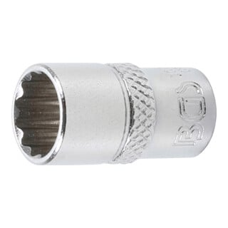 BGS Steckschlüssel-Einsatz Zwölfkant 10780, Antrieb Innenvierkant 6,3 mm (1/4"), SW 10 mm
