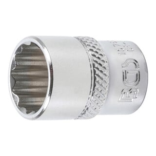 BGS Steckschlüssel-Einsatz Zwölfkant 10783, Antrieb Innenvierkant 6,3 mm (1/4"), SW 13 mm