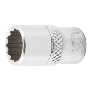 BGS Steckschlüssel-Einsatz Zwölfkant 10877, Antrieb Innenvierkant 6,3 mm (1/4"), SW 3/8"