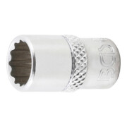 BGS Steckschlüssel-Einsatz Zwölfkant 10877, Antrieb Innenvierkant 6,3 mm (1/4"), SW 3/8"
