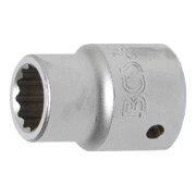 BGS Steckschlüssel-Einsatz Zwölfkant 7419, Antrieb Innenvierkant 20 mm (3/4"), SW 19 mm