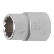 BGS Steckschlüssel-Einsatz Zwölfkant 7422, Antrieb Innenvierkant 20 mm (3/4"), SW 22 mm