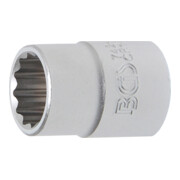 BGS Steckschlüssel-Einsatz Zwölfkant 7424, Antrieb Innenvierkant 20 mm (3/4"), SW 24 mm