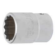BGS Steckschlüssel-Einsatz Zwölfkant 7427, Antrieb Innenvierkant 20 mm (3/4"), SW 27 mm