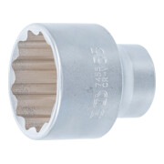 BGS Steckschlüssel-Einsatz Zwölfkant 7455, Antrieb Innenvierkant 20 mm (3/4"), SW 55 mm