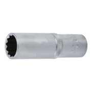 BGS Steckschlüssel-Einsatz Zwölfkant, tief 10684, Antrieb Innenvierkant 12,5 mm (1/2"), SW 17 mm