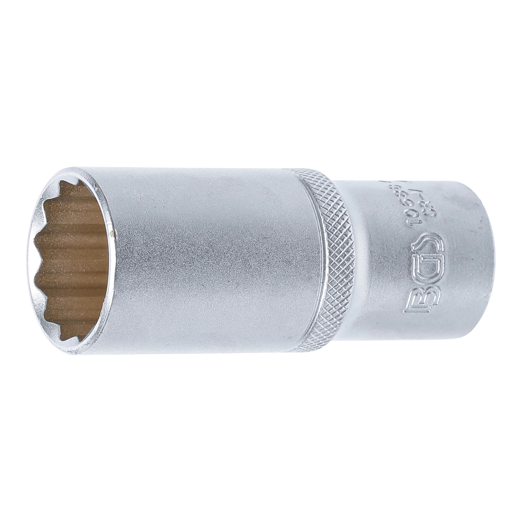 BGS Steckschlüssel-Einsatz Zwölfkant, tief 10688, Antrieb Innenvierkant 12,5 mm (1/2"), SW 24 mm ; BGS technic