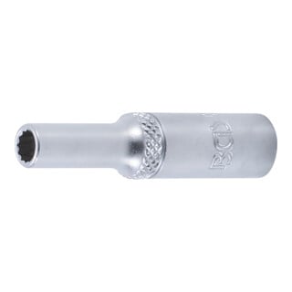 BGS Steckschlüssel-Einsatz Zwölfkant, tief 10704, Antrieb Innenvierkant 6,3 mm (1/4"), SW 5 mm