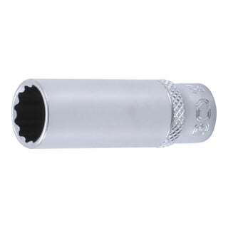 BGS Steckschlüssel-Einsatz Zwölfkant, tief 10712, Antrieb Innenvierkant 6,3 mm (1/4"), SW 12 mm