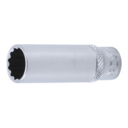 BGS Steckschlüssel-Einsatz Zwölfkant, tief 10712, Antrieb Innenvierkant 6,3 mm (1/4"), SW 12 mm