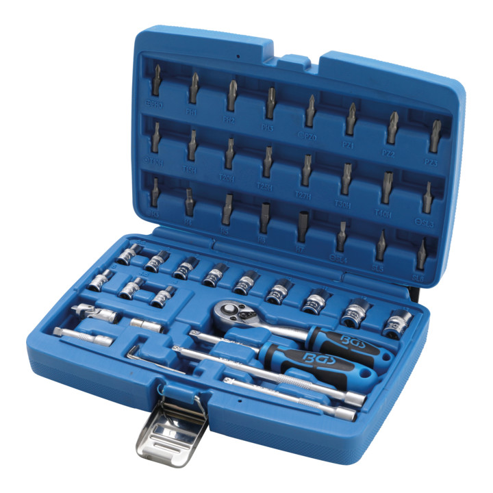 BGS Steckschlüssel-Satz 2144 Antrieb 6,3 mm (1/4 Zoll) 46 teilig