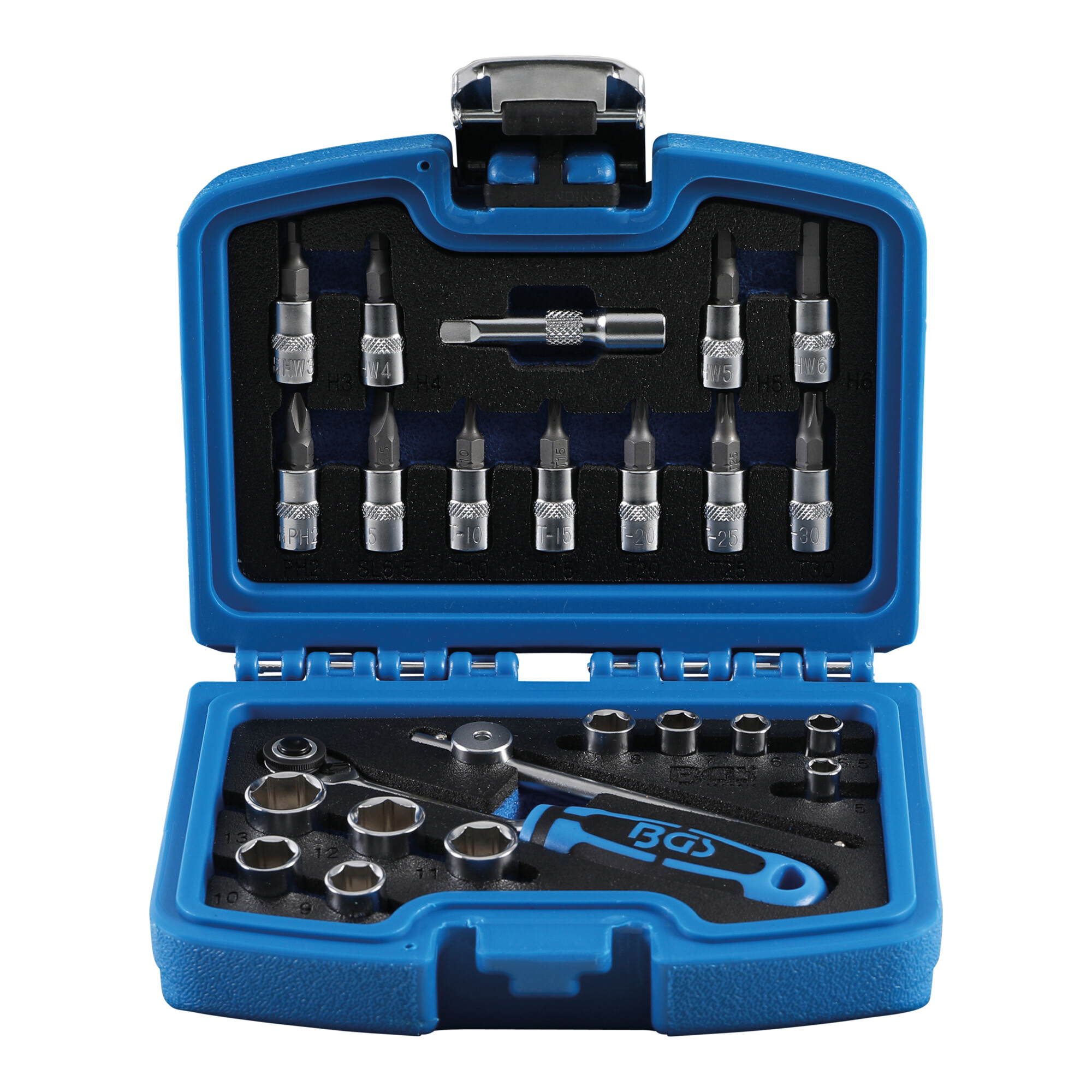 BGS Steckschlüssel-Satz Antrieb 6,3 mm (1/4 Zoll) 24 teilig ; BGS technic