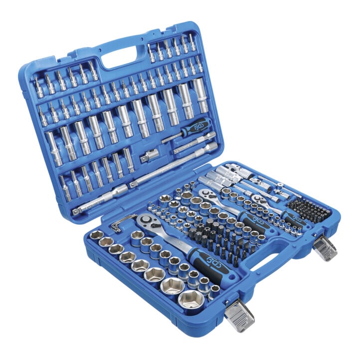 BGS Steckschlüssel-Satz Sechskant, Antrieb 6,3 mm (1/4"), 10 mm (3/8"), 12,5 mm (1/2"), 192-teilig