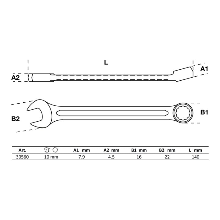 BGS Steekringsleutel | 10 mm