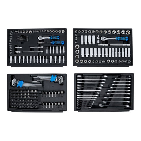 BGS Steeksleutelset Zeskant, aandrijving 6,3 mm (1/4") / 10 mm (3/8") / 12,5 mm (1/2"), metrisch en inch, 300-dlg.