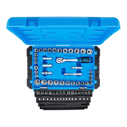 BGS Steeksleutelset Zeskant, aandrijving 6,3 mm (1/4") / 10 mm (3/8") / 12,5 mm (1/2"), metrisch en inch, 300-dlg.