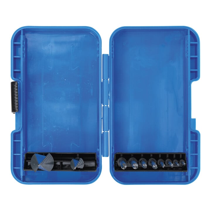BGS Stufenbohrer- und Spiralbohrer-Satz HSS Ø 4 - 12 / 4 - 20 mm 2 - 5 mm, 10-tlg.