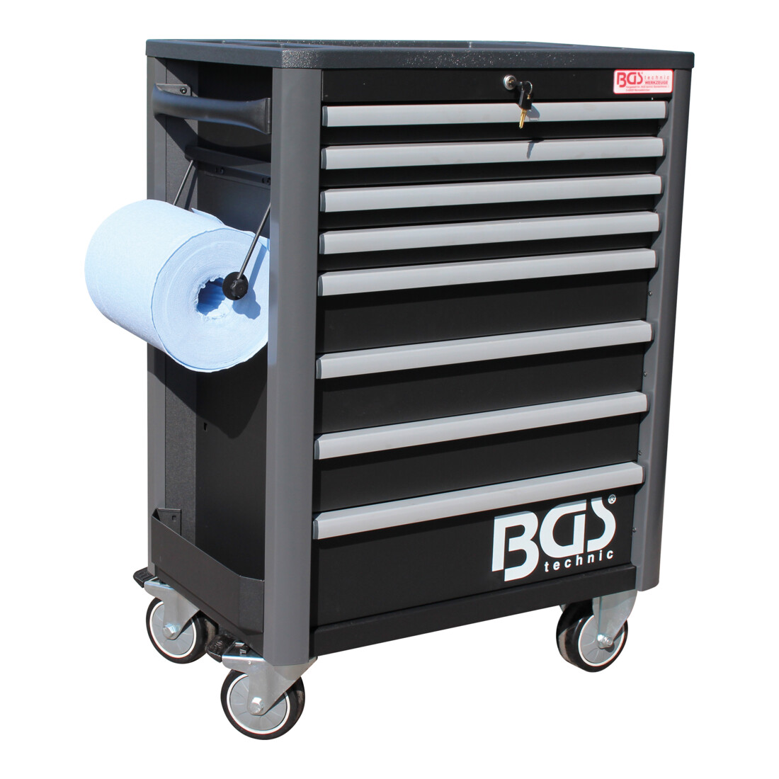 BGS Support à rouleaux de papier pour servante d'atelier PROFI
