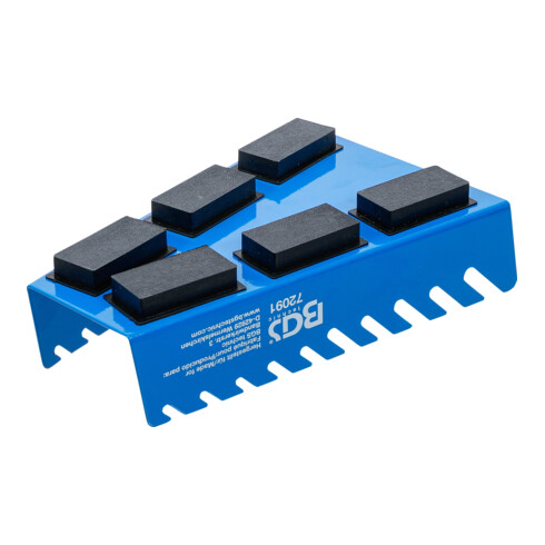 BGS Supporto magnetico per chiavi a forchetta / a occhiello, metallo, 10 appoggi