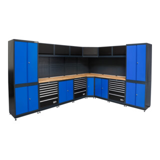 BGS Système d'armoire murale, atelier, bois, 8 modules