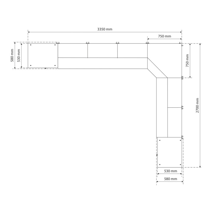 BGS Système d'armoire murale, atelier, bois, 8 modules