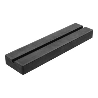BGS Tampon en caoutchouc avec rainure pour pont élévateur 373 x 100 x 35 mm