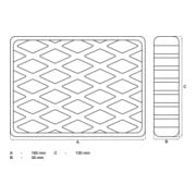 BGS Tampon en caoutchouc pour pont élévateur 160 x 120 x 30 mm-3