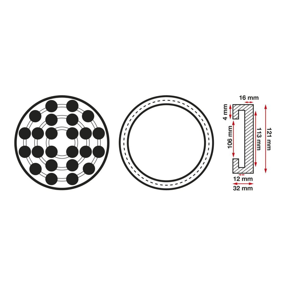 BGS Tampon pour pont élévateur Ø 120 mm, 6471