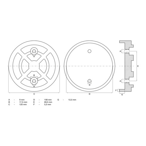 BGS Tampon pour pont élévateur Ø 120 mm, 7049