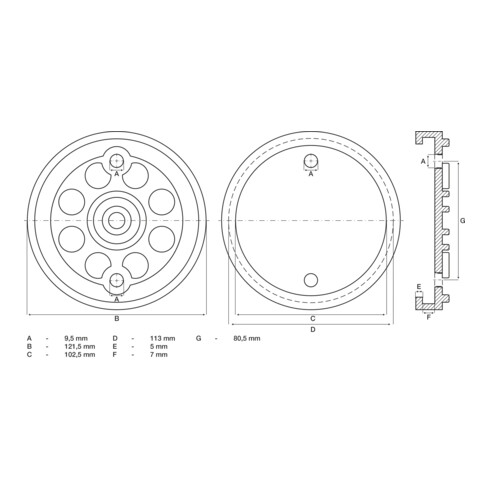 BGS Tampon pour pont élévateur Ø 120 mm, 7053