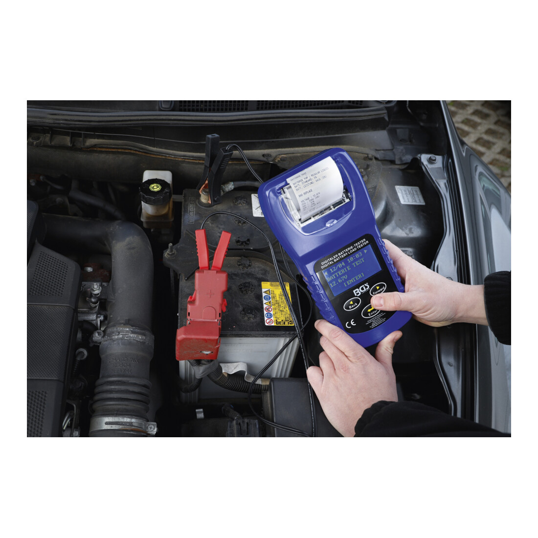 BGS Tester digitale per batterie e sistemi di ricarica con stampante