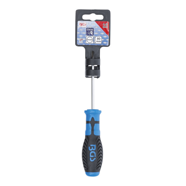 BGS Tournevis fente 4 mm longueur de la lame 80 mm, 4929