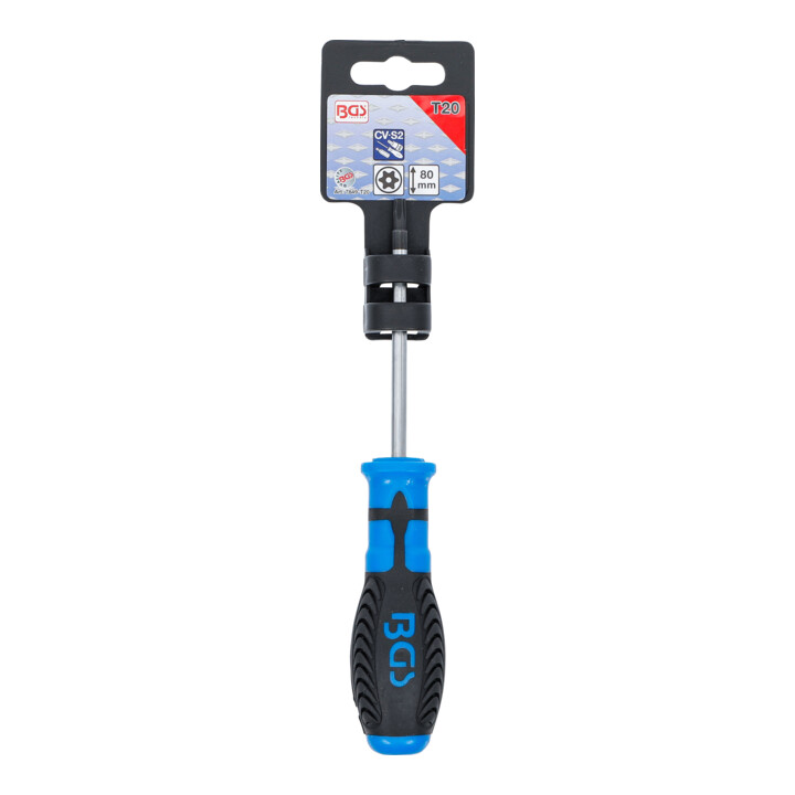 BGS Tournevis profil T (pour TX) avec perçage T20 longueur de la lame 80 mm