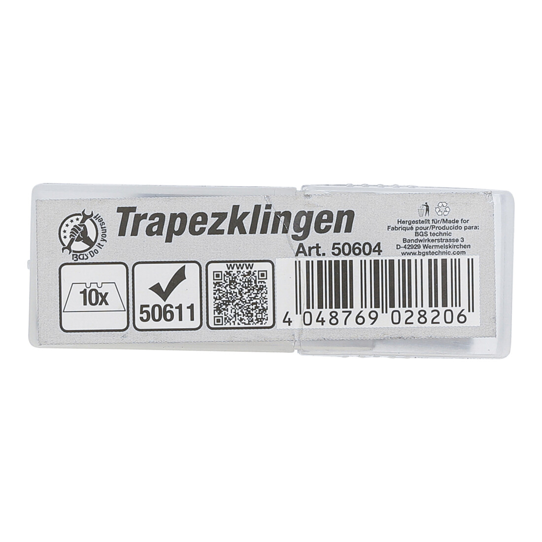 BGS Trapeziummesjes | voor BGS 50611 | 10-dlg.
